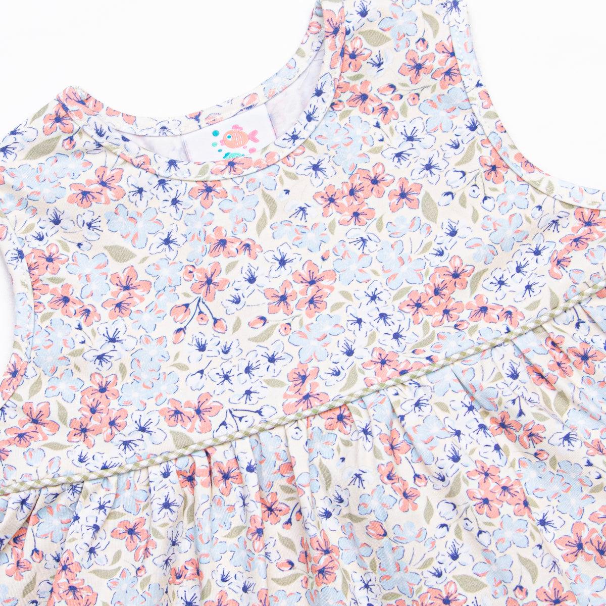 [Mud Pie] Green Gingham Collar Shortall main image 1