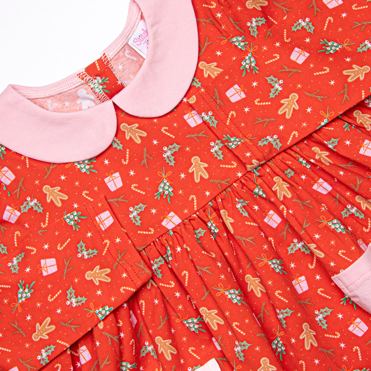 stitchy fish christmas dress Just Like Pocket Dress, Red – This dress features a