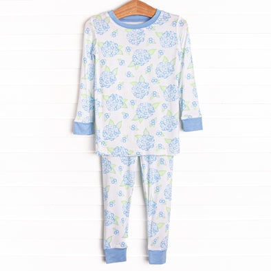 Bedtime Blossoms Bamboo Pajama Set, Blue