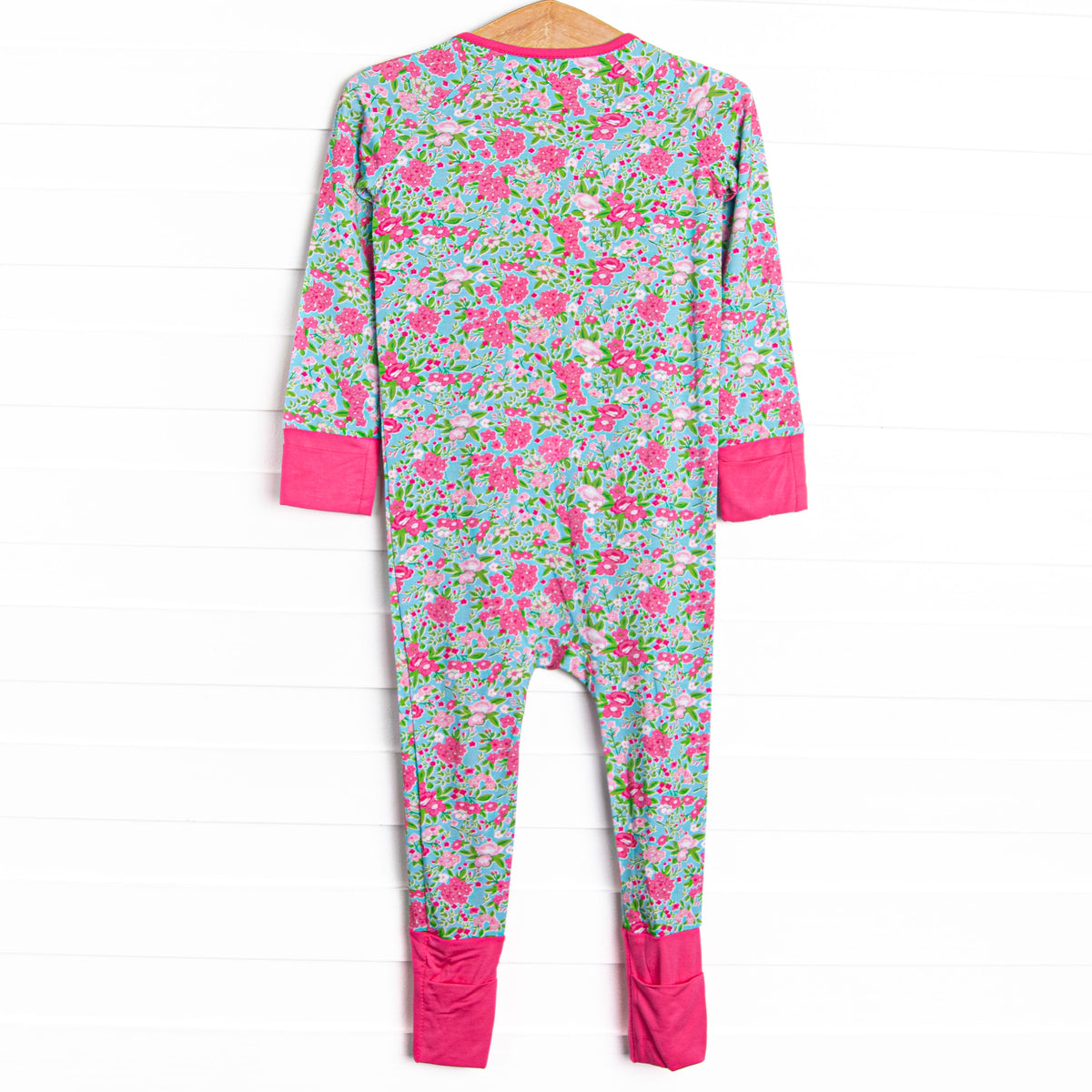 Navy wildflower bamboo zippy