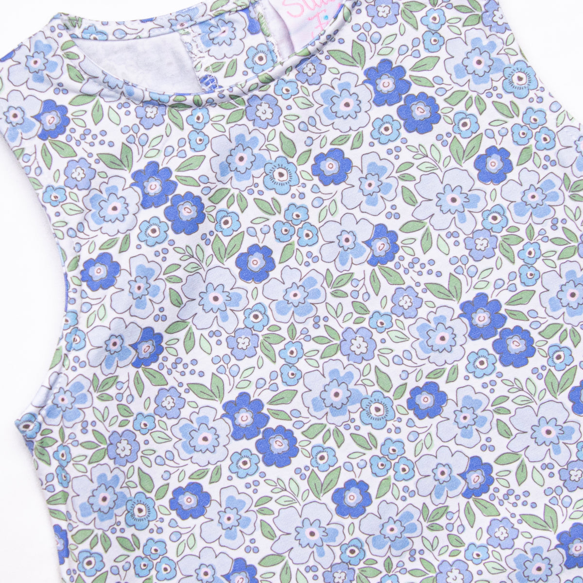 Little Miss Daisy Diaper Set, Blue Floral – Stitchy Fish