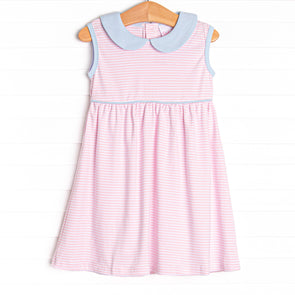 Marcella Pima Dress, Pink and Blue