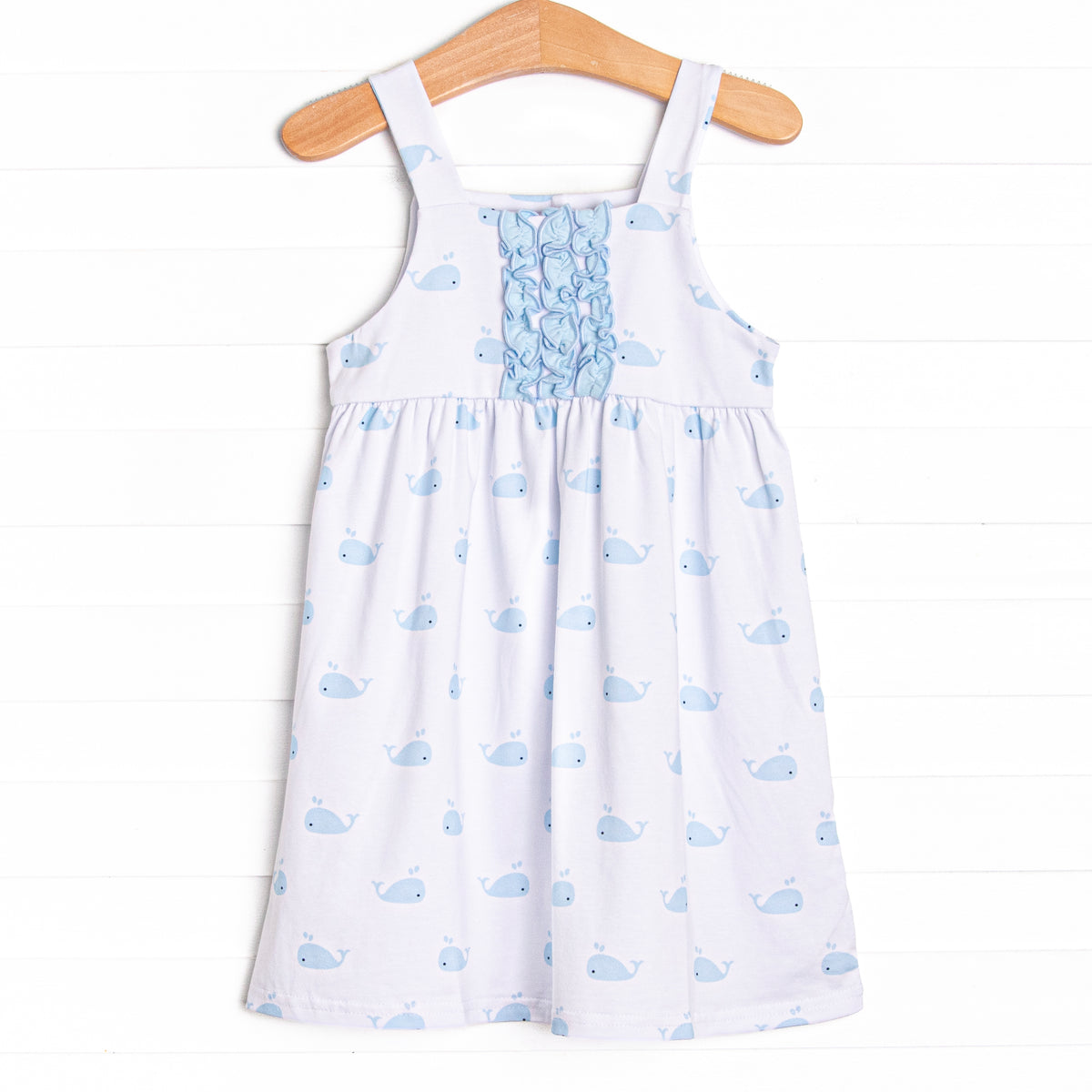 Girl's Whale Watch Dress in Blue Size 12M