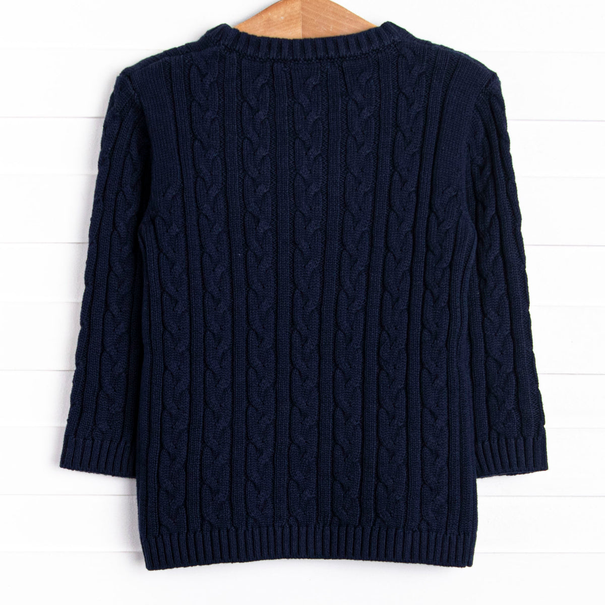Caleb Cable Knit Sweater, Navy – Stitchy Fish