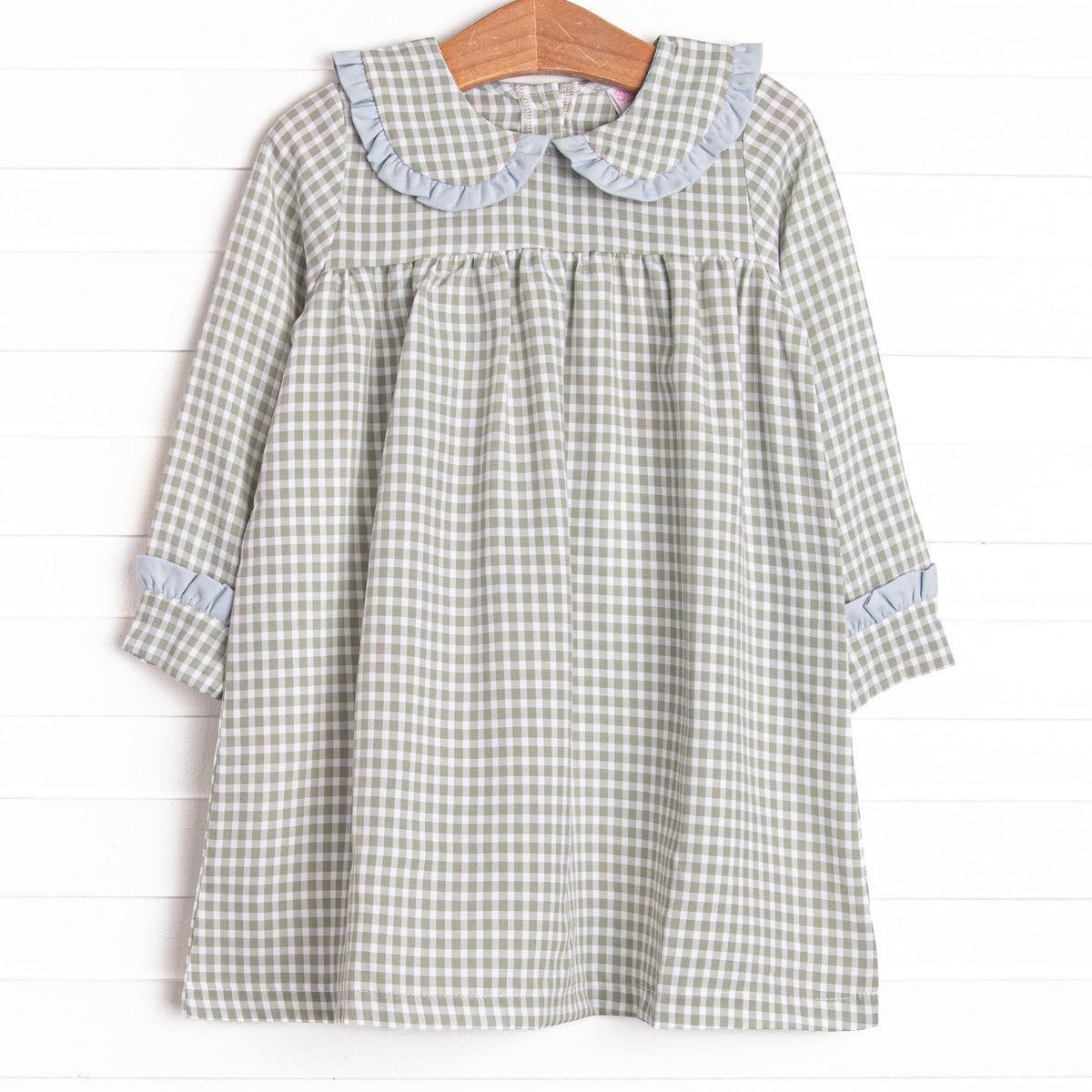 Reed Dress, Blue and Green Gingham – Stitchy Fish