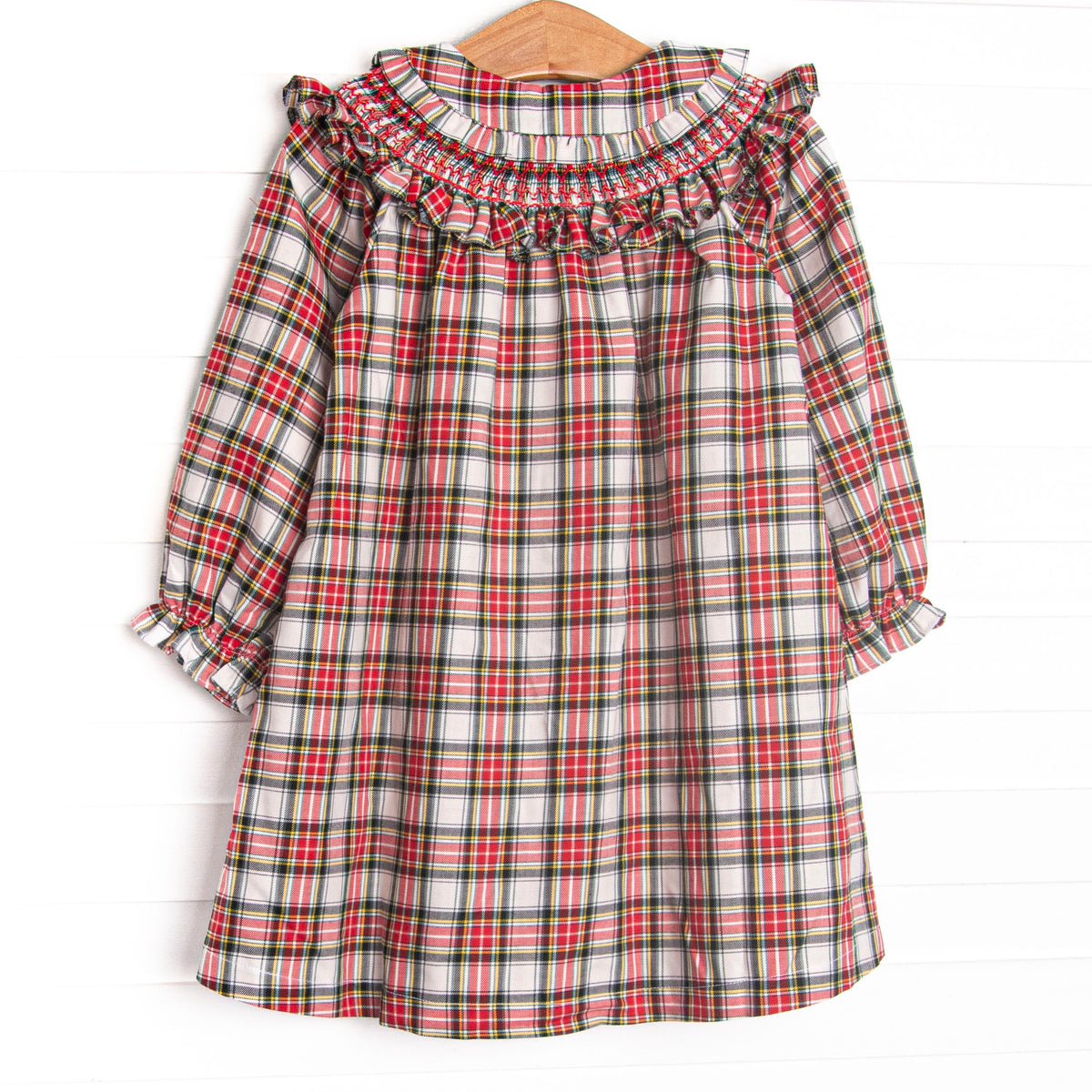 ladies red tartan dress Bleu: Lenora Smocked Collared Dress, – Stitchy Fish Soft Fabric Maxi