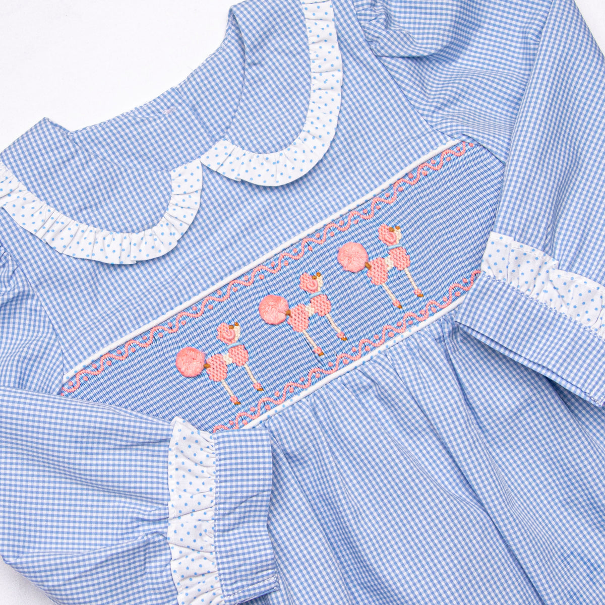 Show Dog Strut Smocked Ruffle Pant Set, Blue – Stitchy Fish