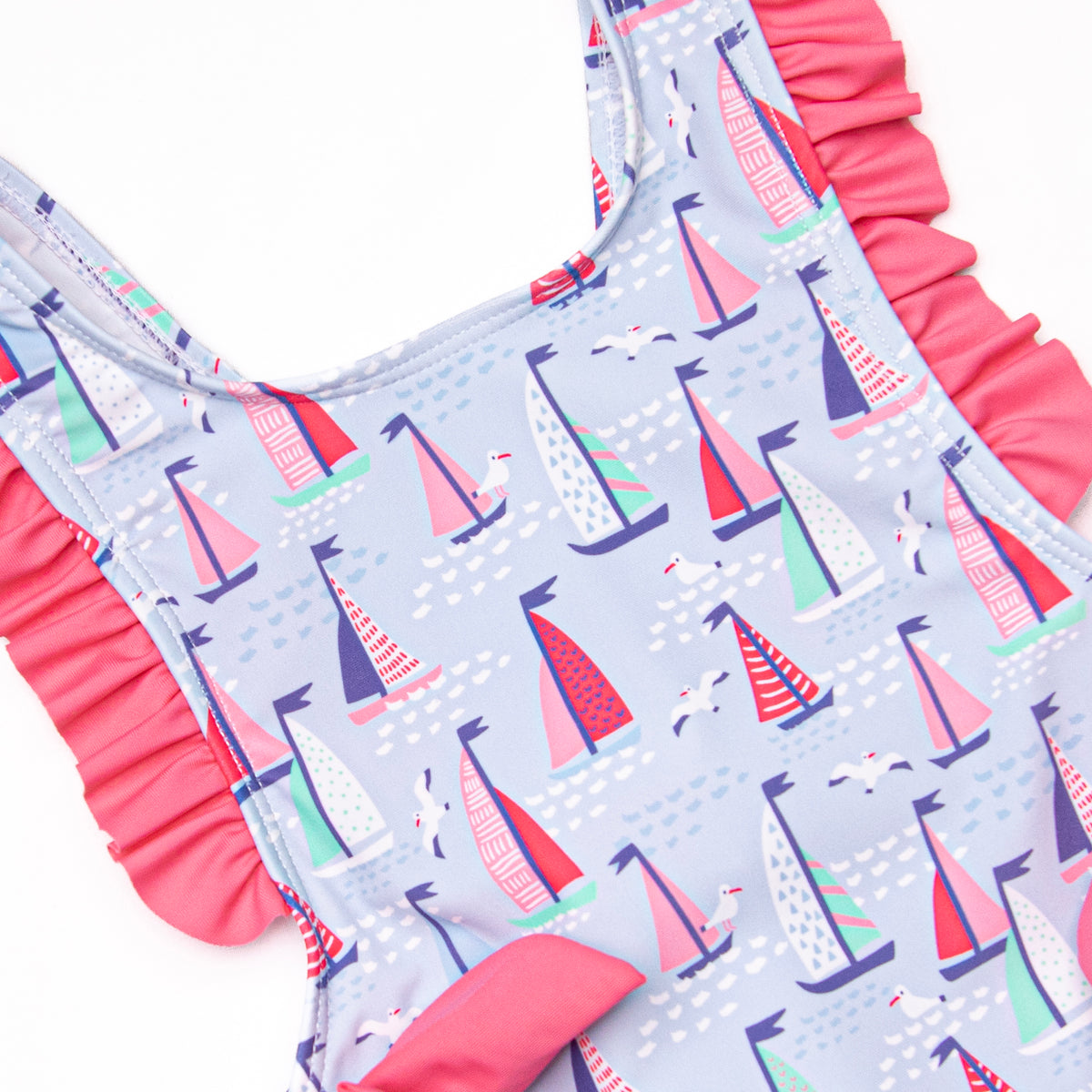 Sea Breeze and Sails One Piece, Pink – Stitchy Fish