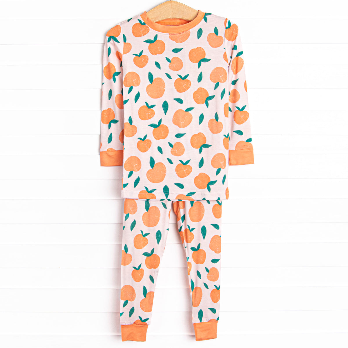 Perfectly Peachy Bamboo Pajama Set, Orange – Stitchy Fish