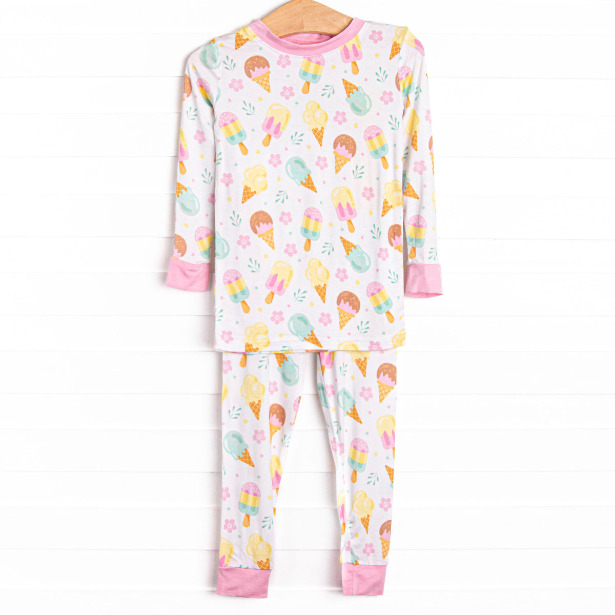 Ice Cream Dreams Bamboo Pajama Set, Pink – Stitchy Fish