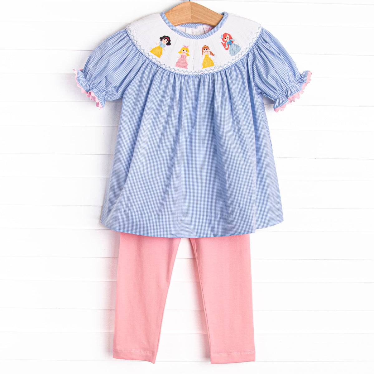 strapless open back dress Princess Party Smocked Legging Set, Blue – Stitchy Fish