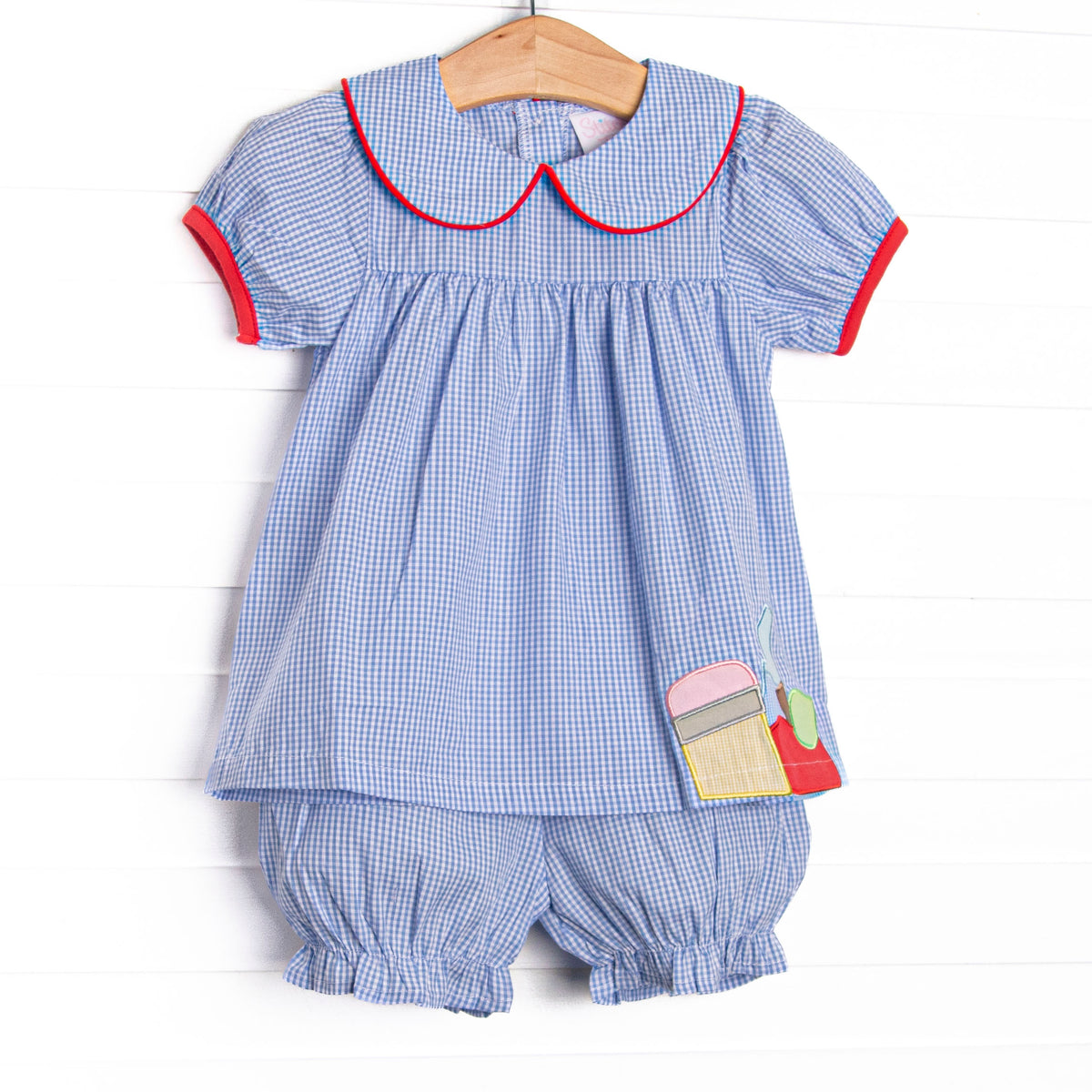 Making the Grade Applique Bloomer Set, Blue – Stitchy Fish