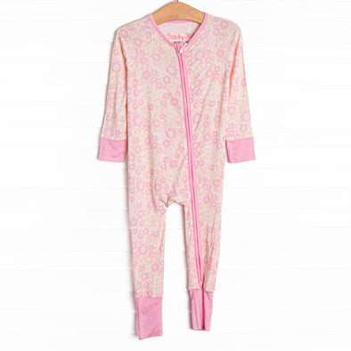 Marigold Meadow Bamboo Zippy Pajama, Pink