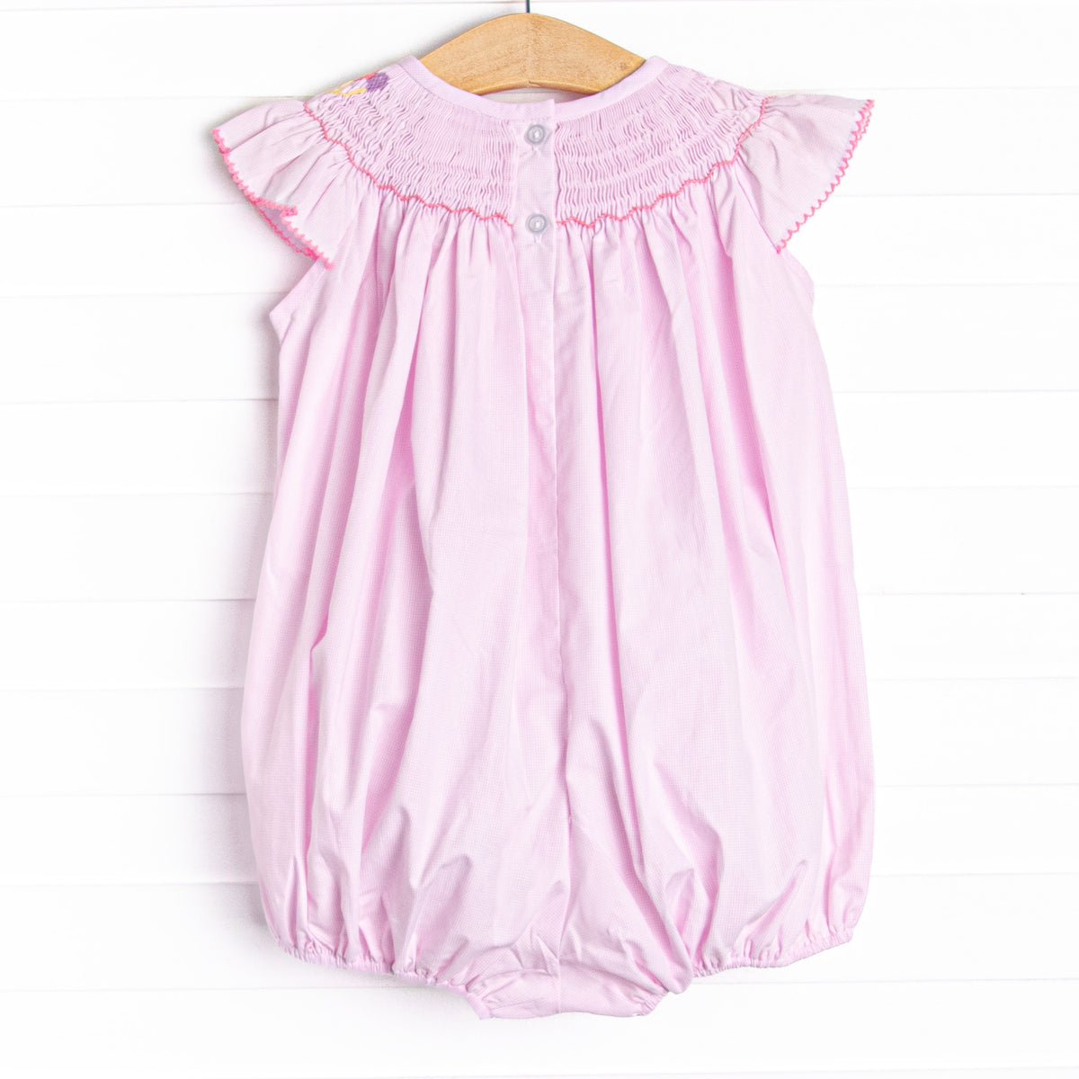 Girl's Birthday Girl Smocked Bubble in Pink size 12M | Stitchy Fish Girl's Birthday Girl Smocked Bubble in Pink size 12M | Stitchy Fish