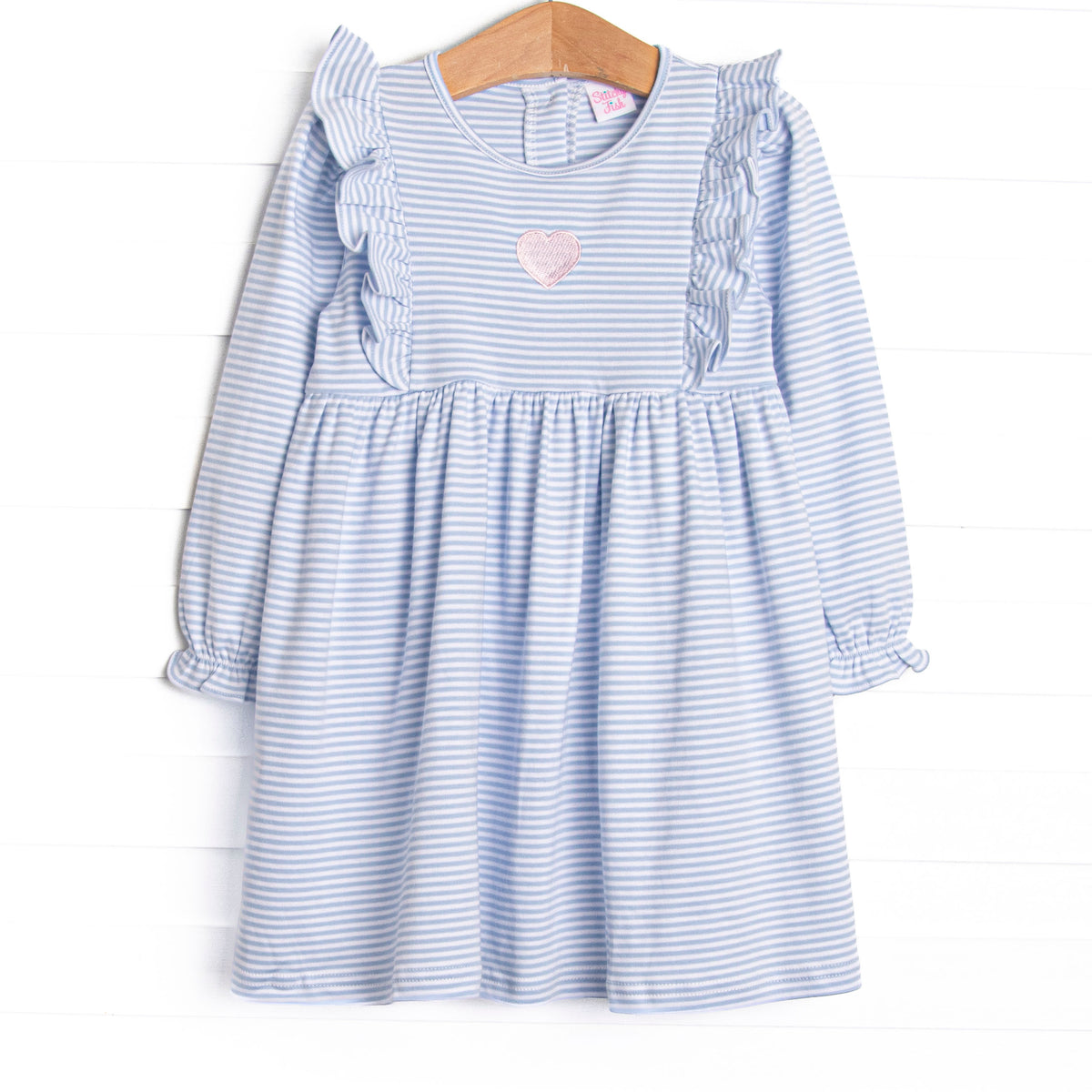 My One and Only Pima Embroidered Dress, Blue – Stitchy Fish