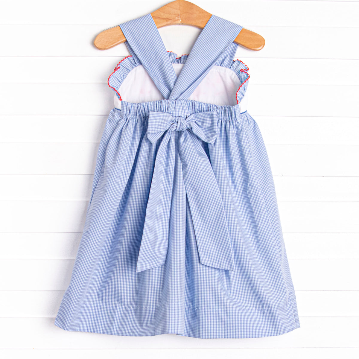 Smocked Bow Print Short Sleeve Dress