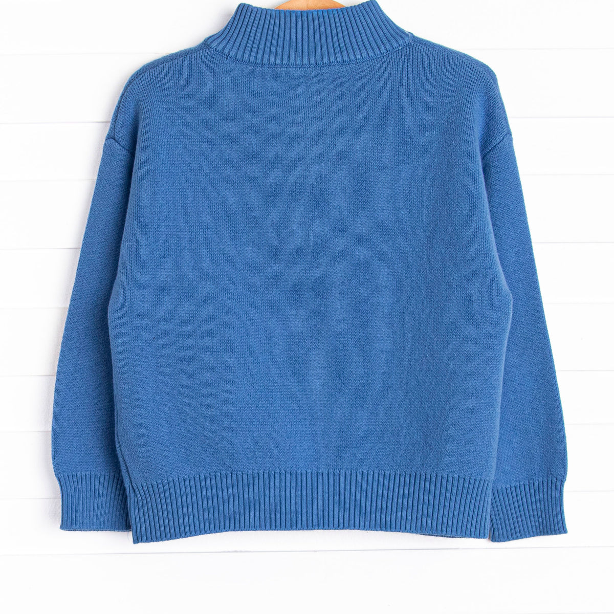 Bibiy ブルー Quarter Zip Knitted Sweater, Medium Blue – Stitchy Fish