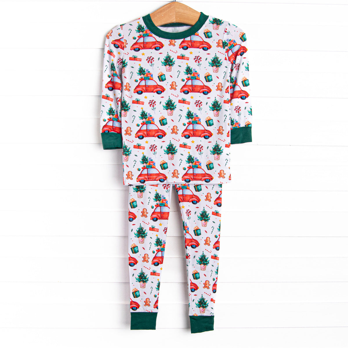 Doorbuster: Christmas Vacation Bamboo Pajama Set, Green – Stitchy Fish