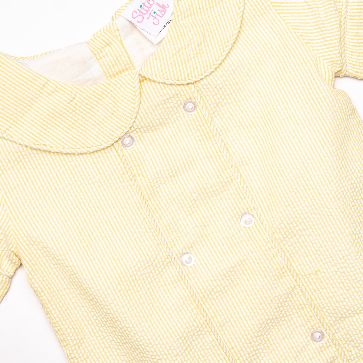 Tシャツ・カットソー AIE SS24 SEERSUCKER COTTON SHIRT (OT726_B-YELLOW) AïE - Painter Shirt - Cotton Seersucker - Plaid - OT726