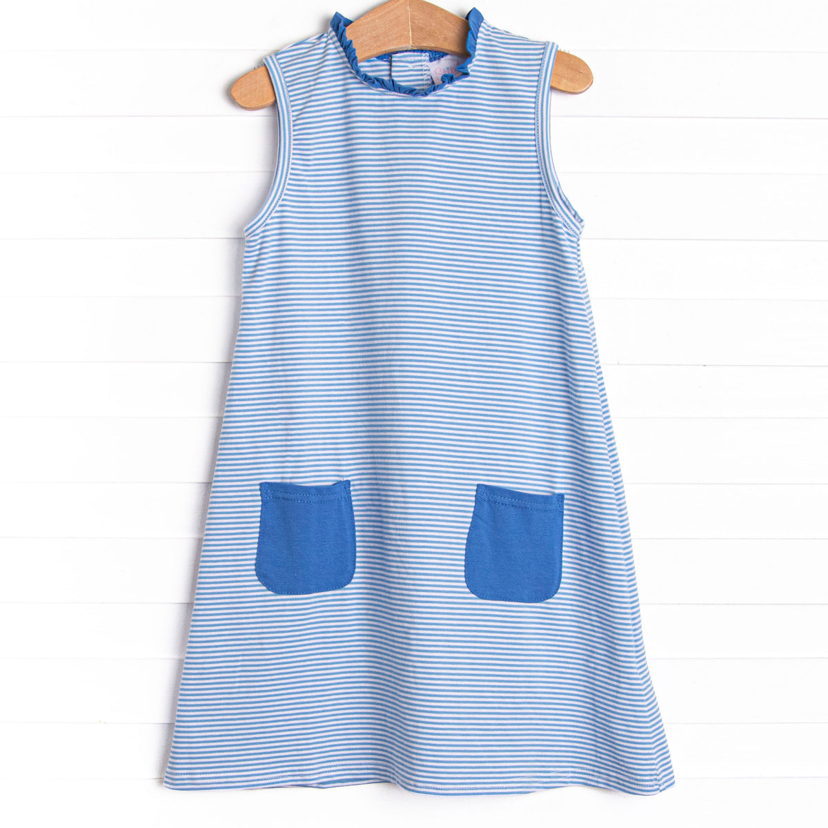 blue and white striped dress with pockets Girl's Grace Pocket in Medium Stripe size 18M NA-04.22.26AM effortless mini length that Zara Women Midi Slip Striped shirt dress Choose Finish:Ash Brown