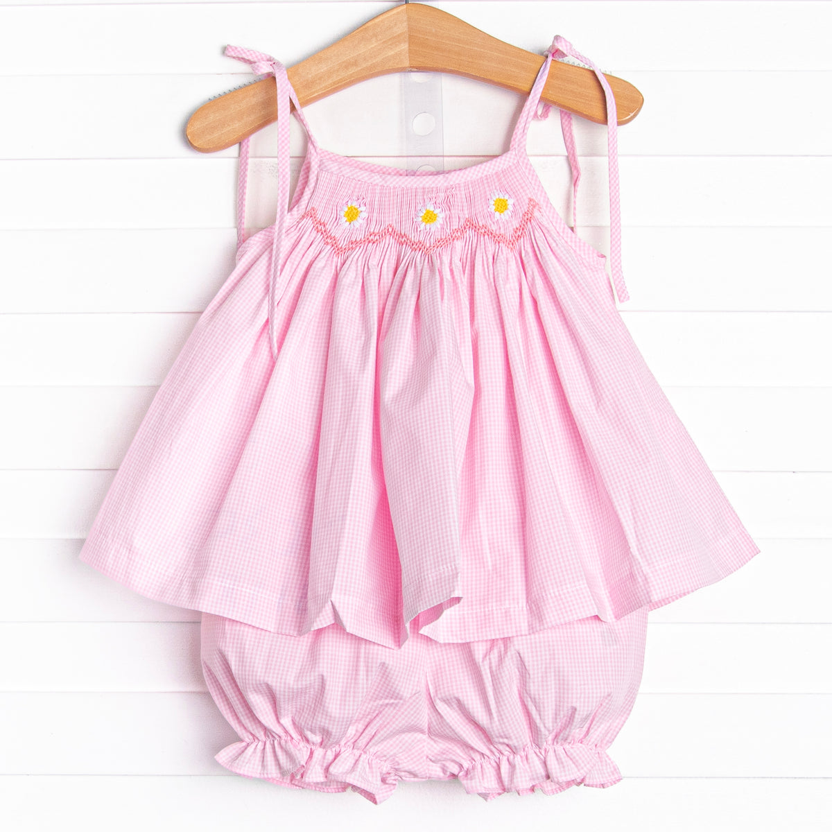 Sweet island character hand smocked bloomer set