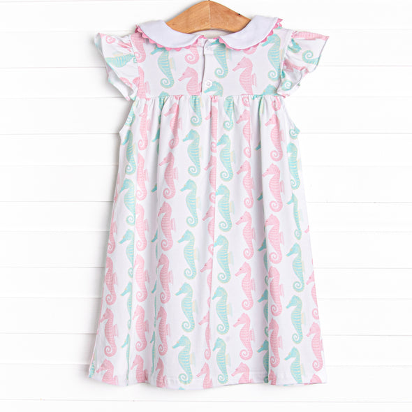 Seahorsin' Around Dress, Pink
