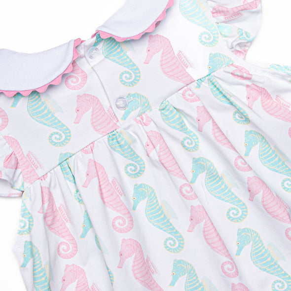 Seahorsin' Around Dress, Pink
