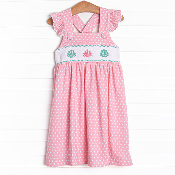 Pearl of the Sea Smocked Dress, Pink