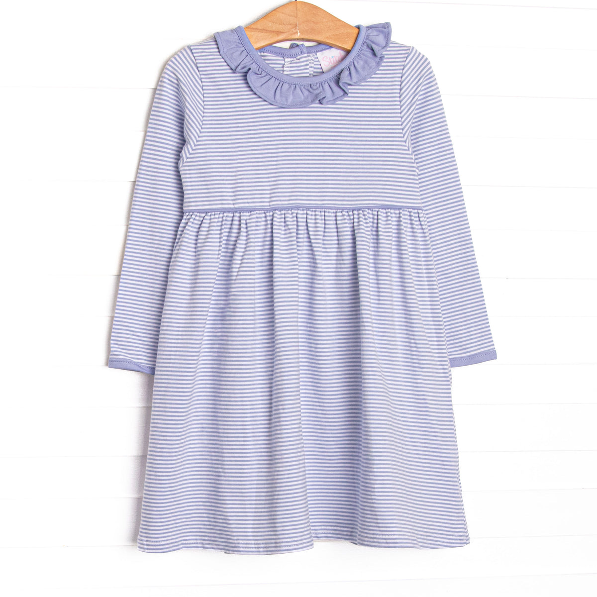 Zoe Dress, Periwinkle Stripe – Stitchy Fish