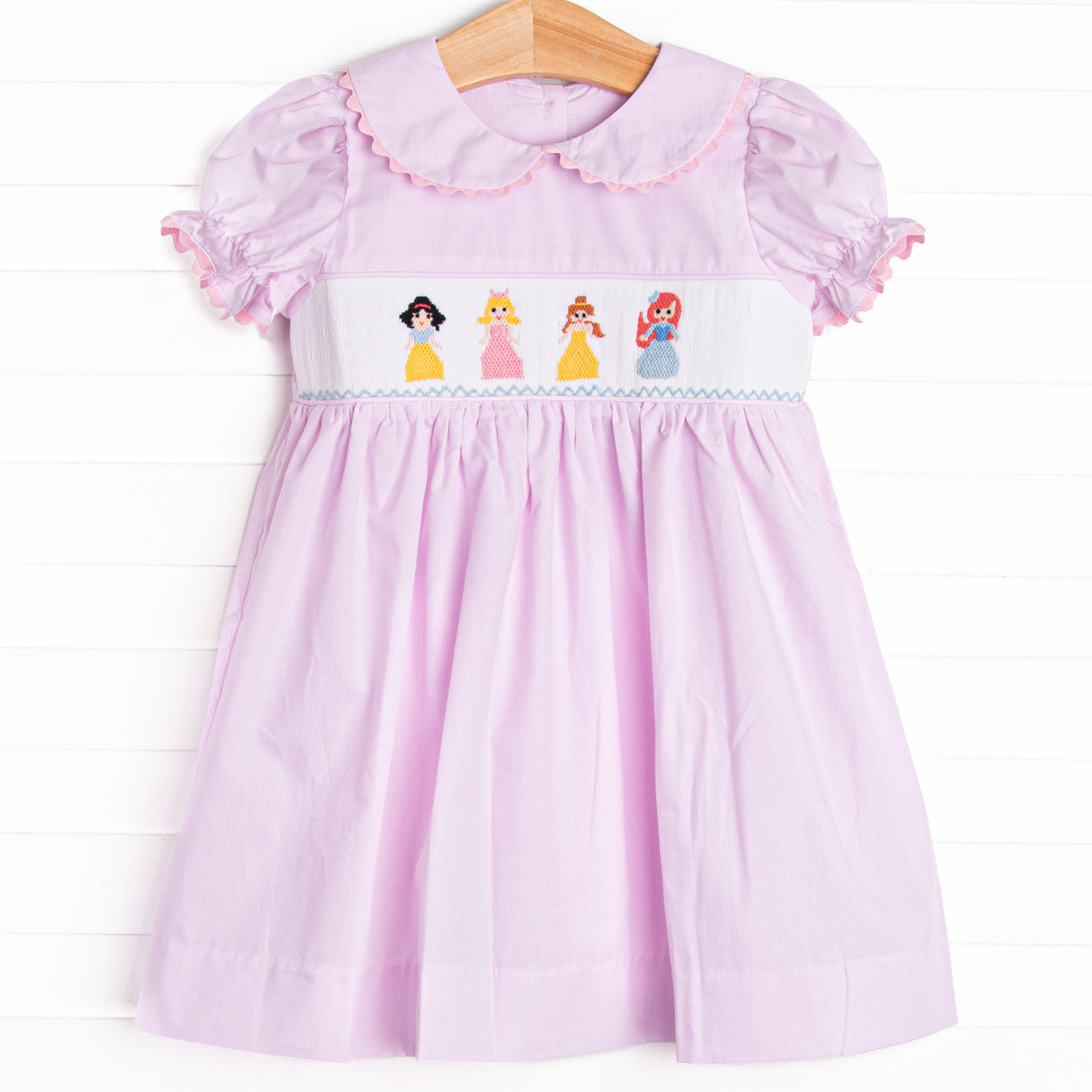 little mermaid smocked dress Girl's Princess Party Smocked Dress in Pink size 8