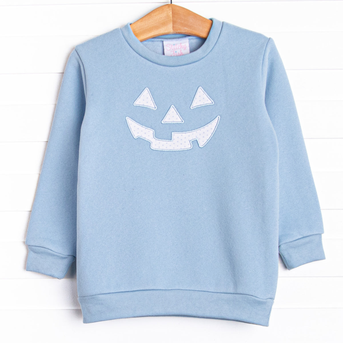 Cozy Carving Applique Sweatshirt, Blue – Stitchy Fish
