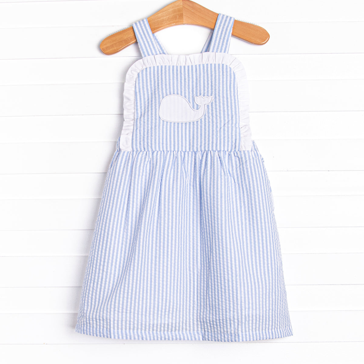 Ocean Blue Applique Dress, Blue – Stitchy Fish