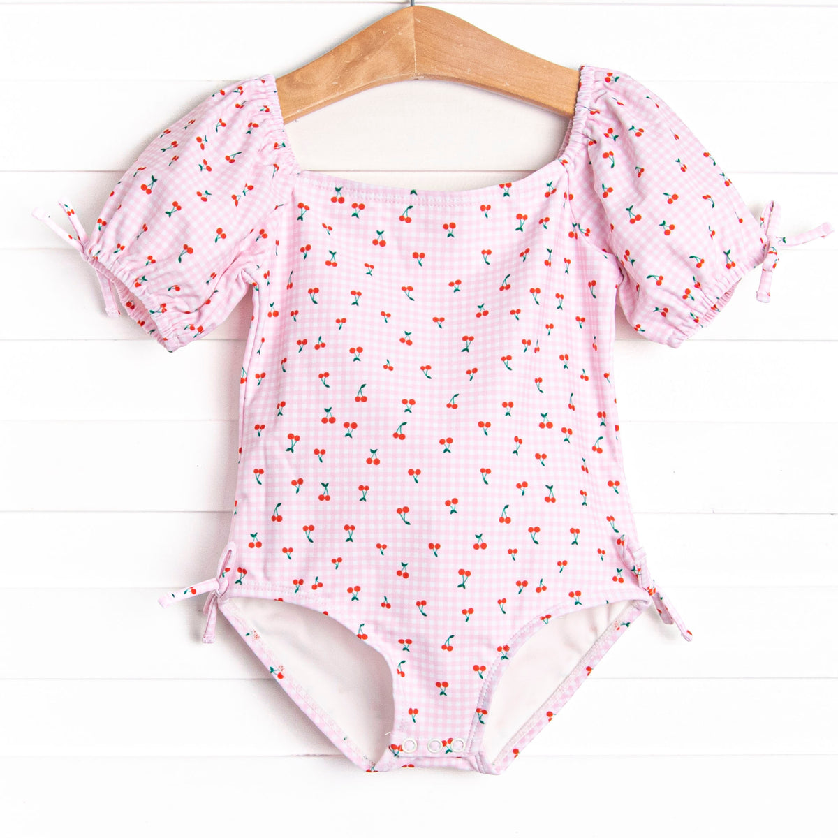 ワンピース Draped Cherry Pattern Mini One-Piece Draped Cherry Pattern Mini One-Piece（ワンピース）｜Her lip