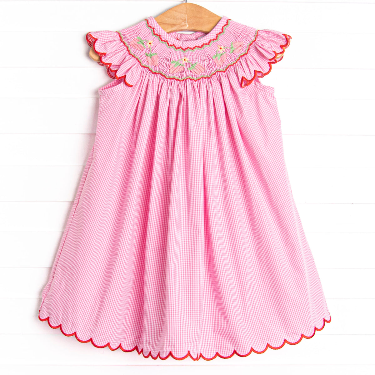strapless open back dress Strawberry Midi Dress