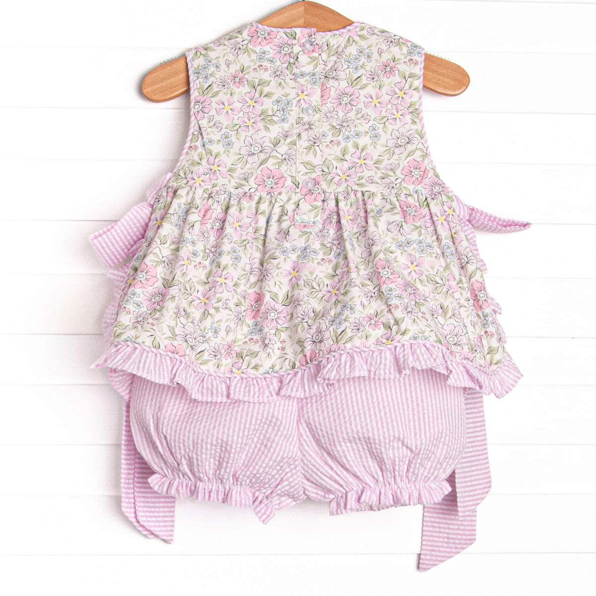 Proper Petals Smocked Bloomer Set, Pink – Stitchy Fish