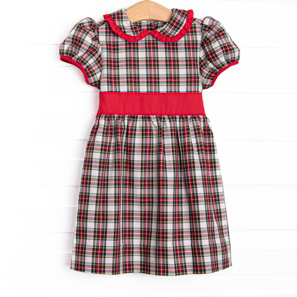 Girl's Merry Little Christmas Dress in Red size 8