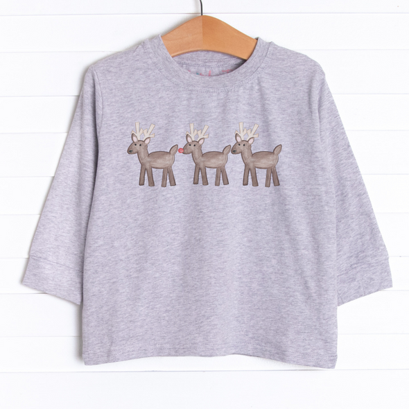 Reindeer Trio Long Sleeve Graphic Tee