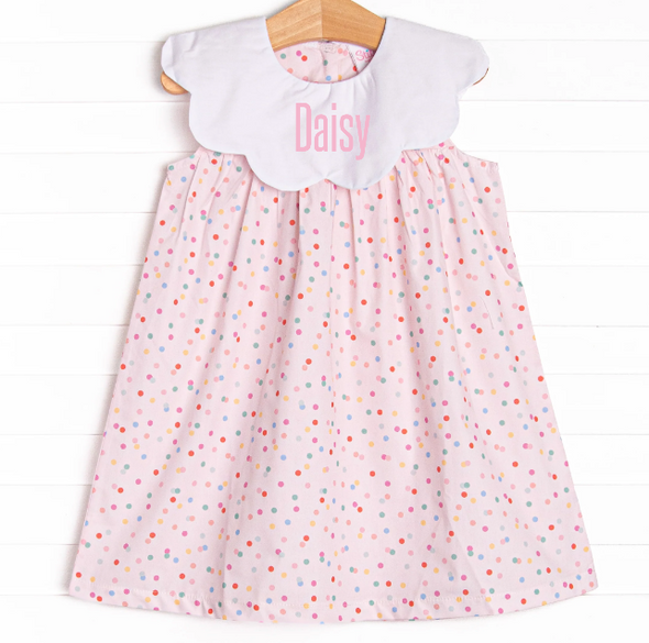 Ditsy Dots Dress, Pink