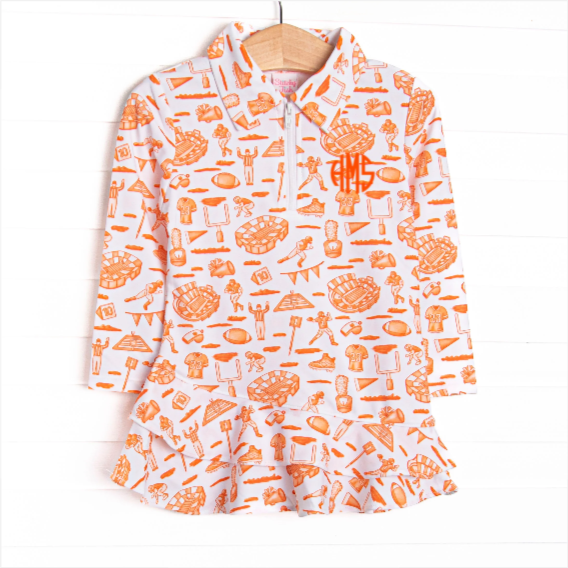 Tailgates and Touchdowns Tennis Dress, Orange – Stitchy Fish