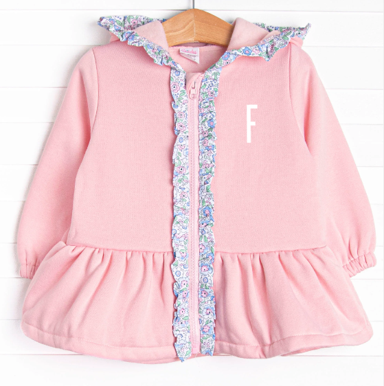 Francesca Florals Zip-Up Jacket, Pink – Stitchy Fish