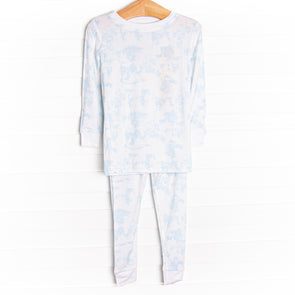Watercolor Wonder Bamboo Pajama Set, Blue