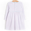 Ella Long Sleeve Pima Dress, Purple Stripe