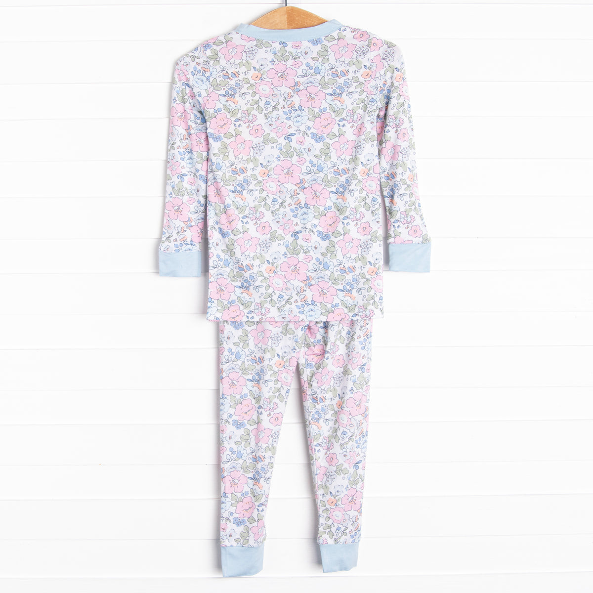 Bamboo Long Sleeve Pajama Set - Baby Rose Rainbow Fish main image 0