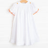 Pick of the Patch Smocked Dress, White