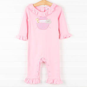 Into the Ark Long Romper, Pink