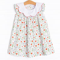 Fresh Water Florals Dress, Red