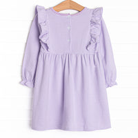 Claire Long Sleeve Dress, Purple Stripe