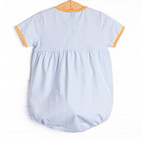 Pup In The Patch Applique Boy Bubble, Blue