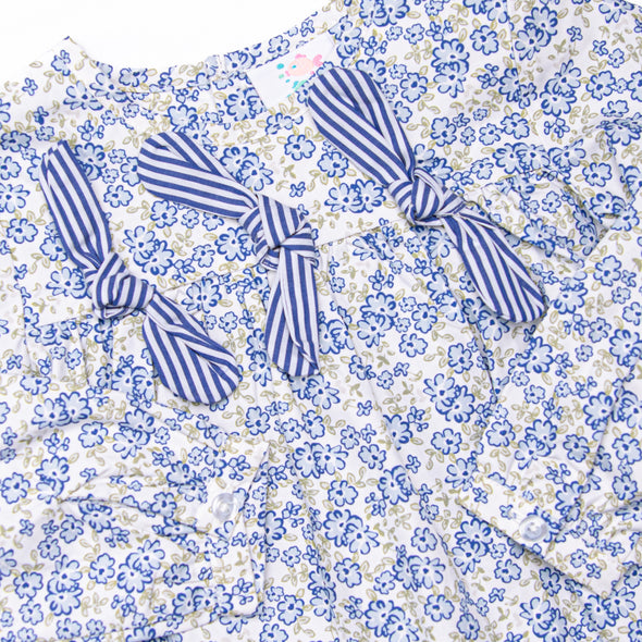 Saylor Floral Bloomer Set, Blue