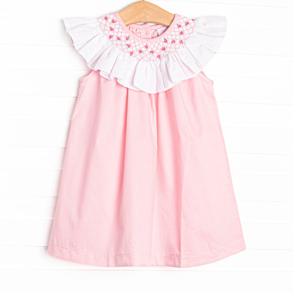 Porcelain Petals Smocked Dress, Pink